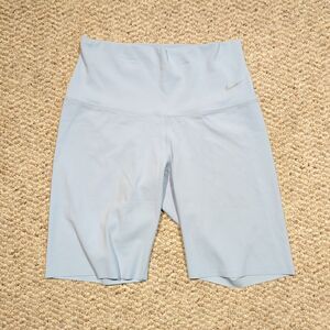 Nike Zenvy Biker Shorts Womens Small Blue Gentle Support High Waist 8"